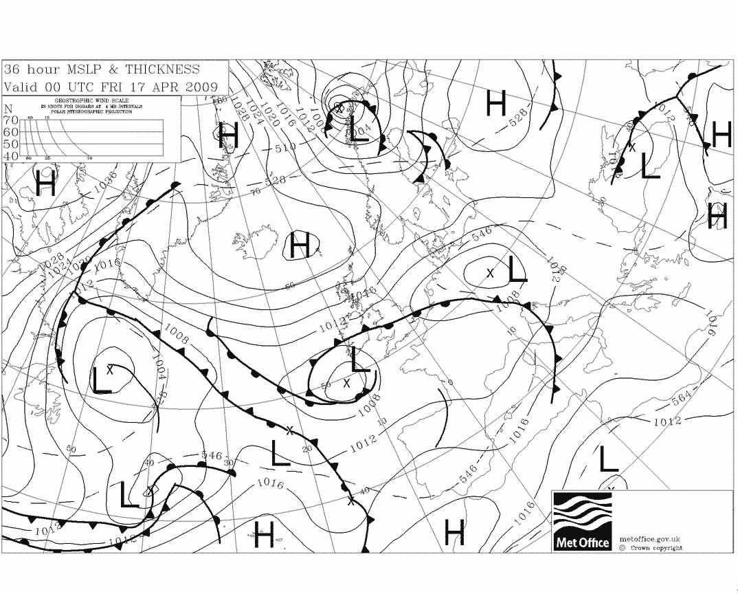 European Synoptic Weather Chart